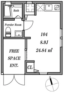 クルス デル スール【1階】の間取り