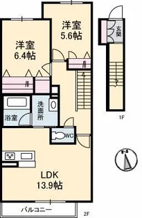 シャーメゾン池園【2階】の間取り