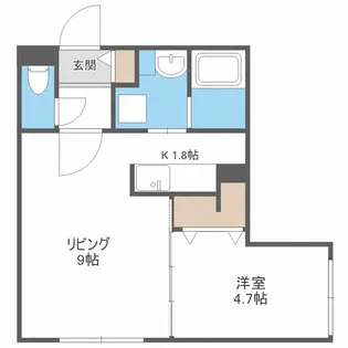 シティプレミア平岸【1階】の間取り