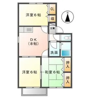 エクメーネハイツ B【2階】の間取り