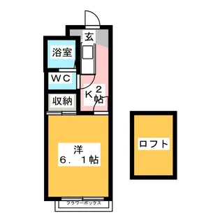 サニーコーポ上名古屋【2階】の間取り