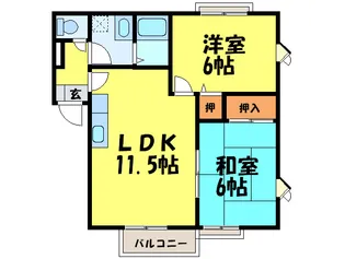 ティアラMERRY【2階】の間取り