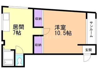 モンターニュ【1階】の間取り