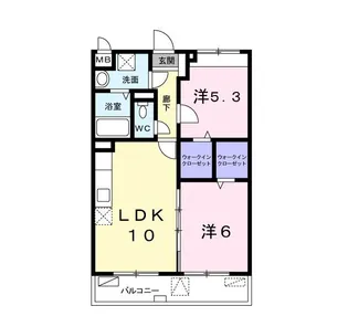 ビューテラス物集女【1階】の間取り