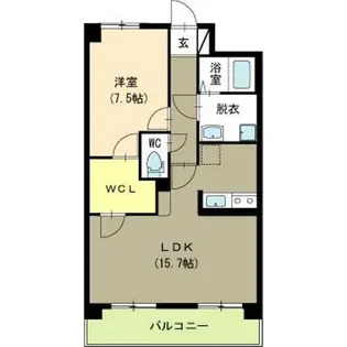 パークハイツ美咲【1階】の間取り