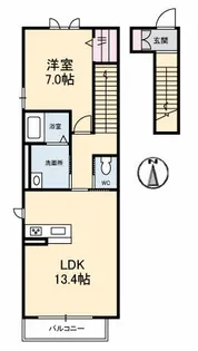 エストヴィラ【2階】の間取り