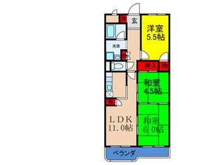 サンライズ御瑞宝【9階】の間取り
