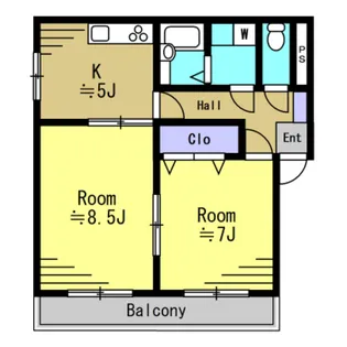 アーバン白銀【2階】の間取り