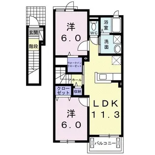 ゼッツハウス【2階】の間取り