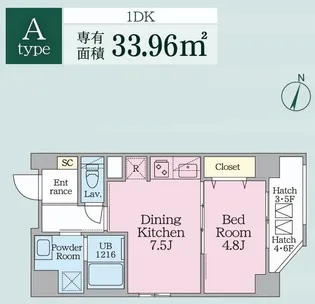 ウテナ西麻布【2階】の間取り