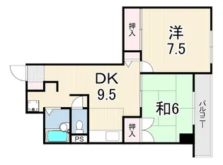 グリシーヌ静徳【3階】の間取り