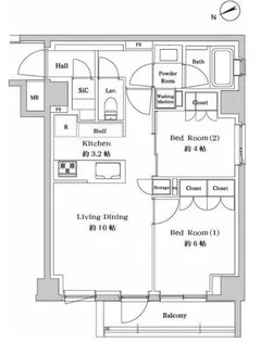 オープンレジデンシア尾山台【4階】の間取り
