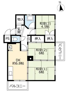 UR大麻宮町【4階】の間取り