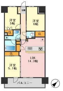 プレミスト新小岩ルネ【11階】の間取り