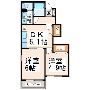 グリーンハイツIKEDA A・B・C【1階】の間取り