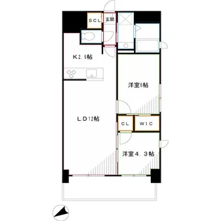 オークステージ武蔵野【3階】の間取り