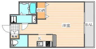 ピュアドームステイツ博多【6階】の間取り