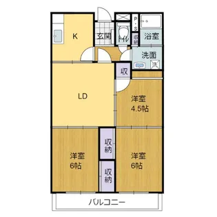 コンフォルト山下【2階】の間取り