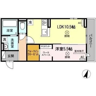 メゾン カルム【3階】の間取り