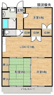 アメニティ東津田II【3階】の間取り