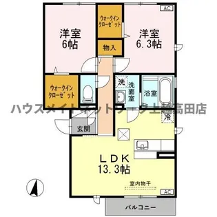 カーサ・チェントロ【1階】の間取り