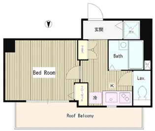 エスコート麻布十番II【8階】の間取り