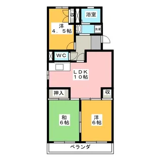 リバーサイド富士【2階】の間取り