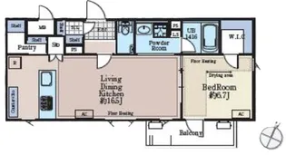 GLOBE NISHIAZABU グローブ西麻布【2階】の間取り