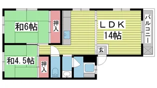 ランマンション【1階】の間取り