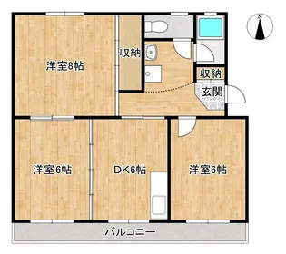 積志ハイツ【1階】の間取り