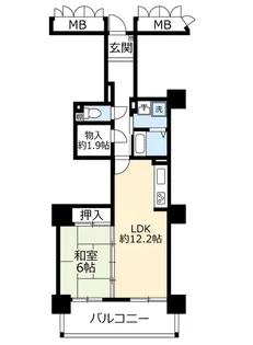 URHAT神戸・脇の浜【19階】の間取り