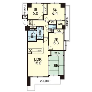アーバンパレス新屋敷【2階】の間取り