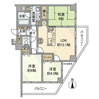 日神パレステージ立石第3【2階】の間取り