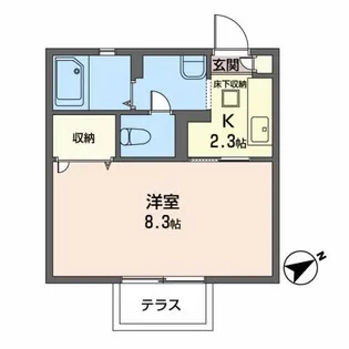 カーサ青葉【1階】の間取り