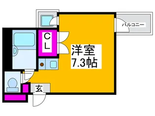 メロディハイツ恵美須【1階】の間取り