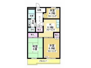 レジデンス的場【2階】の間取り