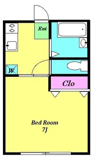 コーポ・エコー【1階】の間取り