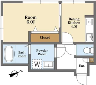 ヴィラ池田山【2階】の間取り