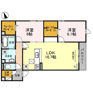 エスペランサ【1階】の間取り