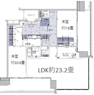 グラングリーン大阪 THE NORTH RESIDENCE【36階】の間取り