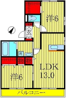 カシータII【3階】の間取り