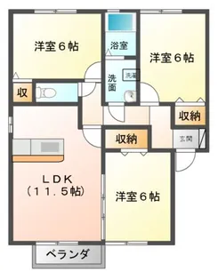 ヴィラ ラモール【1階】の間取り