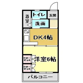 コスモハイツ高須2【3階】の間取り