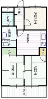桔梗ビル【2階】の間取り