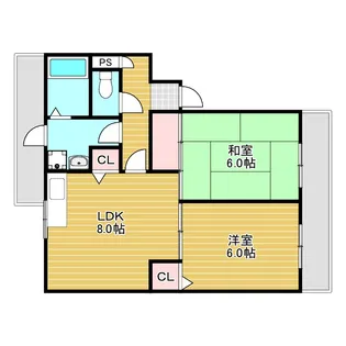 アヴィタシヨン岡町【4階】の間取り