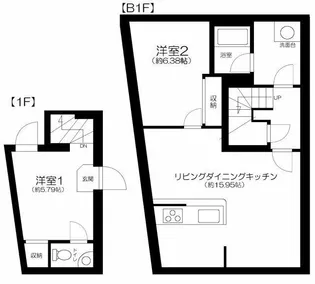 Apartment小石川後楽園【1階】の間取り