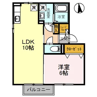 プランドール中道【2階】の間取り