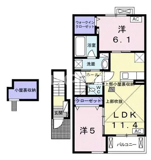コンフォート西鶉 II【2階】の間取り