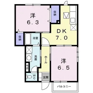 ニューシティ谷郷II【1階】の間取り