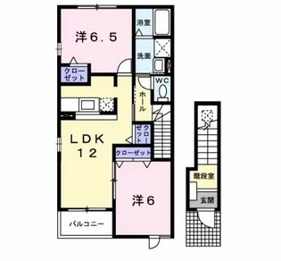 ヴァン・ヴェールA【2階】の間取り
